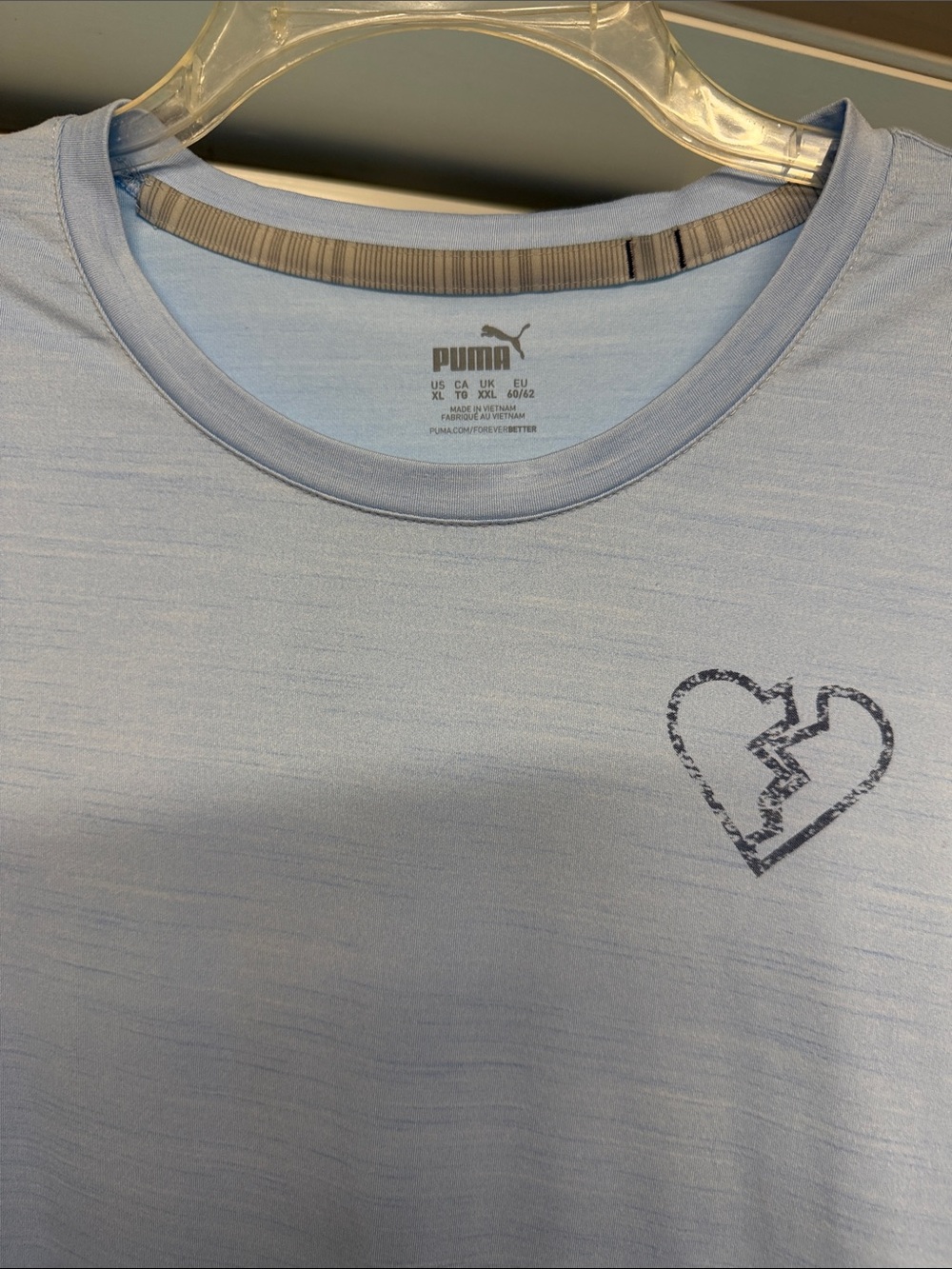Puma Men’s Light Blue Graphic Crewneck Shirt